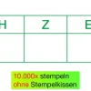 Siebdruck-Stempel "Perpetuum", "Stellenwert bis 100"