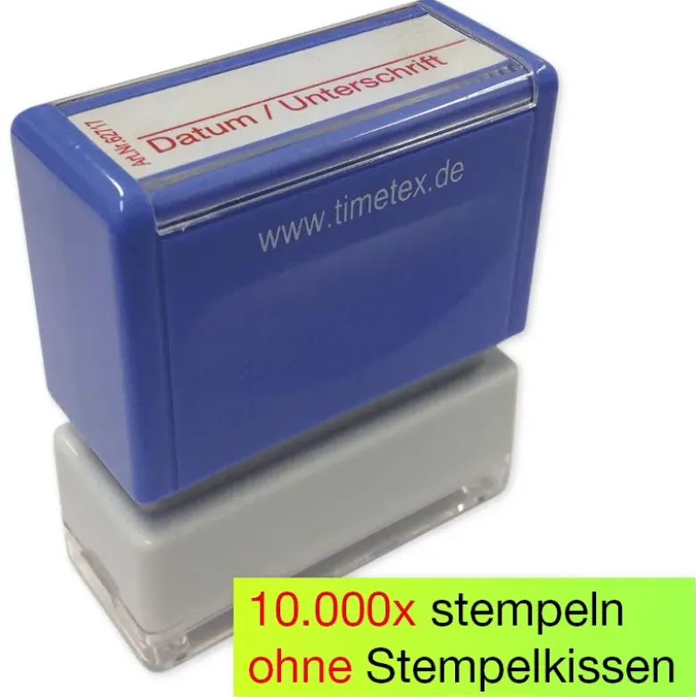 Siebdruck-Stempel "Perpetuum", "Unterschrift"