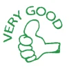 Siebdruck-Stempel "Perpetuum", "Very good"
