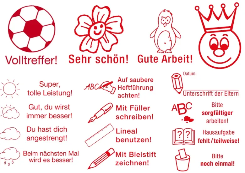 Siebdruck-Stempel-Set "Loben wirkt Wunder" 16-tlg., in Box