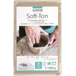 Soft-Ton, lufthärtend/brennbar, 1.000 g