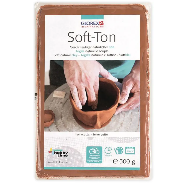 Soft-Ton, lufthärtend/brennbar, 500 g
