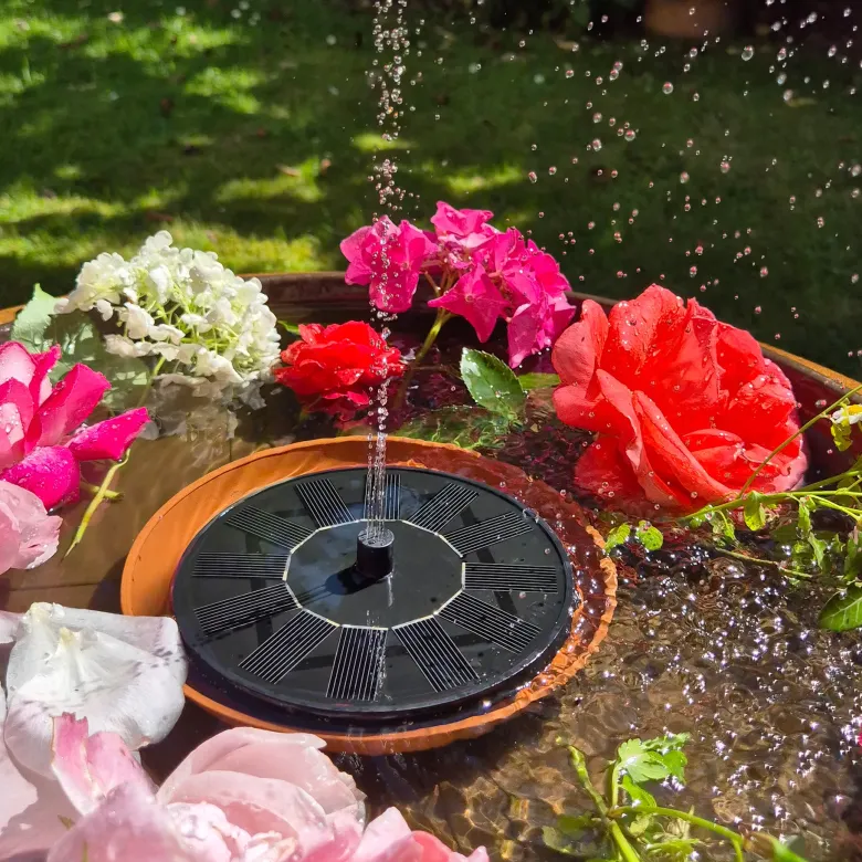 Solar-Brunnen mit 5 Aufsätzen