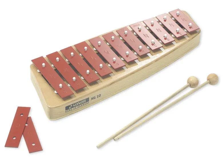 SONOR Glockenspiel, Sopran c3-f4 + fis3, b3, mit Schlägel, NG 10 aus NG Serie
