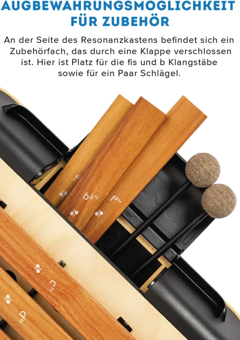 SONOR SMART Metallophon, Alt c1-a2 + fis1, b1, fis2, mit Schlägel, zum Stapeln, ASM 10 DE