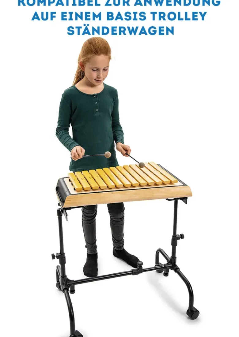 SONOR SMART Metallophon, Sopran c2-a3 + fis2, b2, fis3, mit Schlägel, zum Stapeln, SSM 10 DE