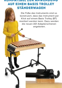 SONOR SMART Xylophon, Alt c1-a2 + fis1, b1, fis2, mit Schlägel, zum Stapeln, ASX 100 DE