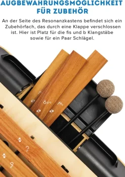 SONOR SMART Xylophon, Alt c1-a2 + fis1, b1, fis2, mit Schlägel, zum Stapeln, ASX 100 DE