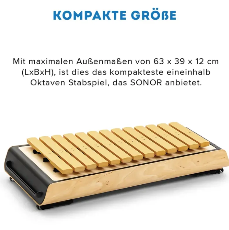 SONOR SMART Xylophon, Alt c1-a2 + fis1, b1, fis2, mit Schlägel, zum Stapeln, ASX 100 DE