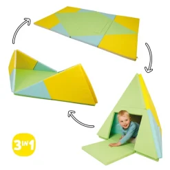 Spielmatte 3in1, faltbar zu Spielzelt und Boot