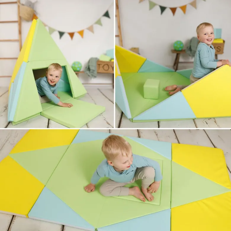 Spielmatte 3in1, faltbar zu Spielzelt und Boot
