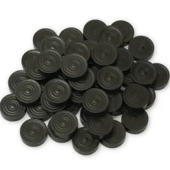 Spielsteine aus Holz, natur/schwarz, 21 mm ø, 100 Stück