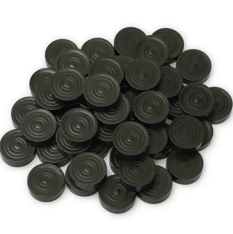 Spielsteine aus Holz, natur/schwarz, 21 mm ø, 100 Stück