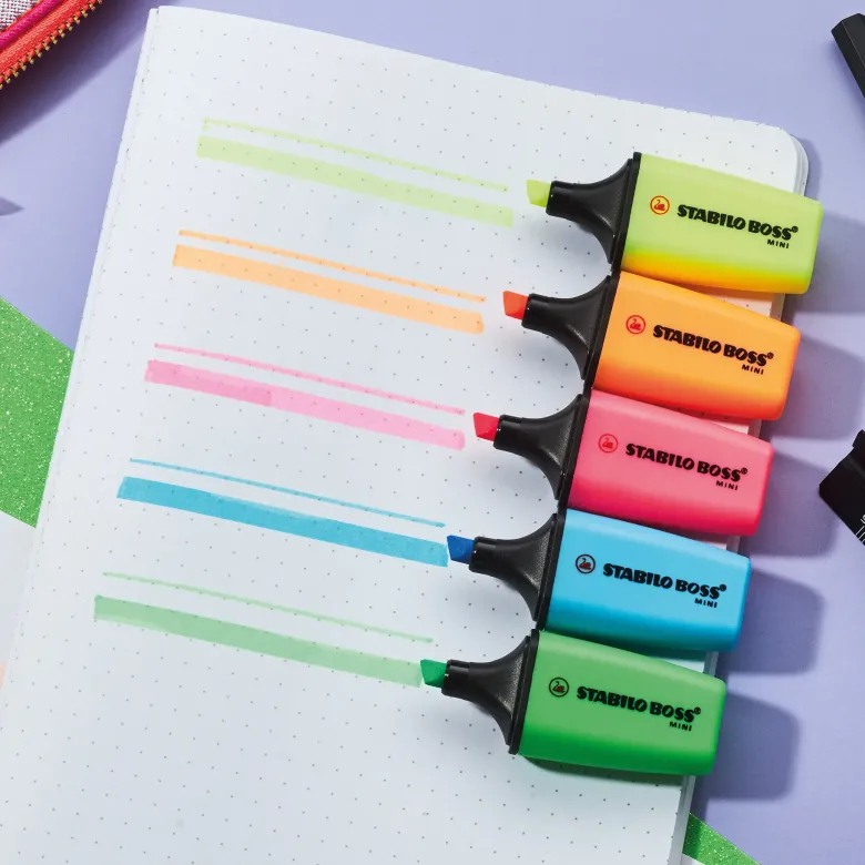 Stabilo Boss Mini Textmarker, 5-tlg.