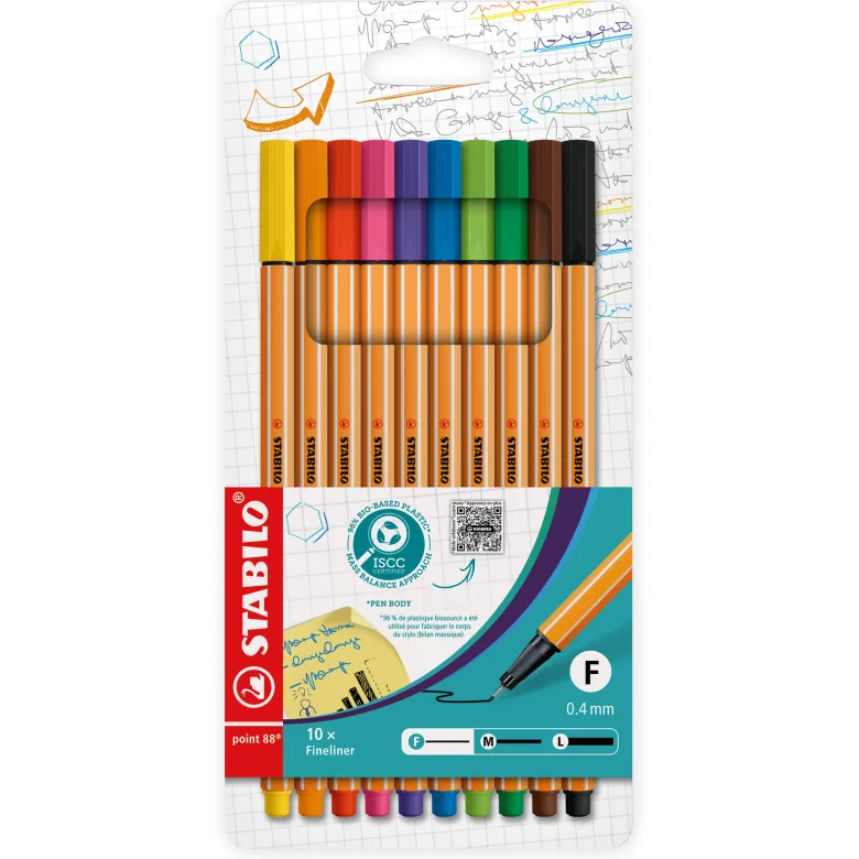 Stabilo point 88 Standard Fineliner, 10-tlg.