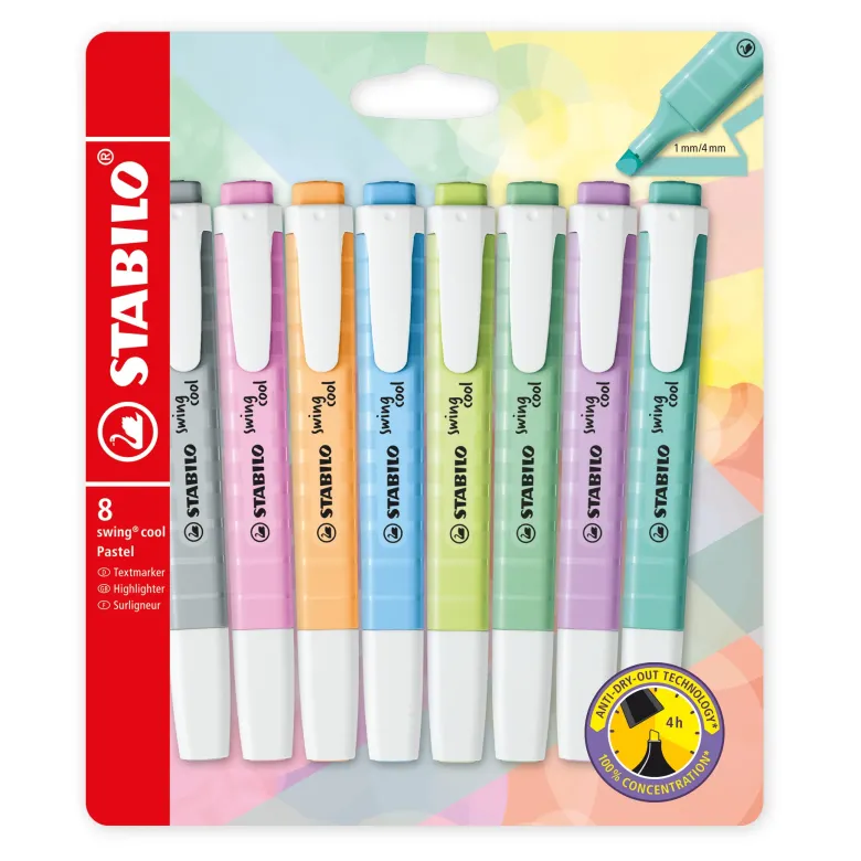 Stabilo swing cool Pastel Textmarker, 8-tlg.