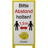 Stand-Display "Bitte Abstand - Danke", 5-tlg.