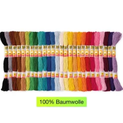 Stickgarn, 52 Docken in 26 Farben