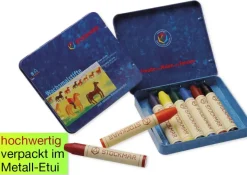 Stockmar-Wachsmalstifte, 8 Farben im Metalletui