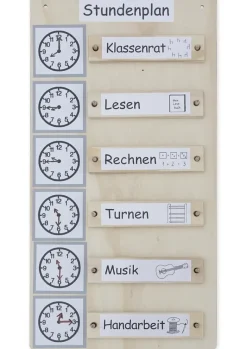 Stundenplan aus Holz