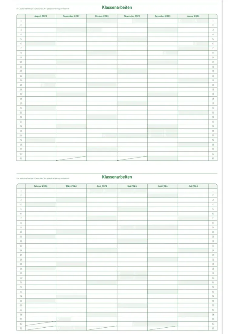 s+w Unterrichts-Planer A4++ 26/27 Flexi - 10 Stunden