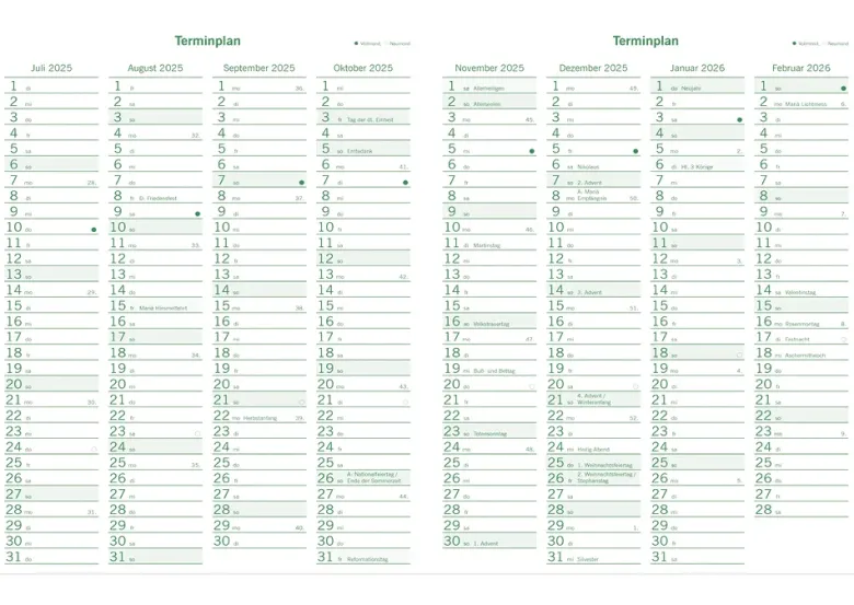 s+w Unterrichts-Planer A4++ 26/27 - 10 Stunden