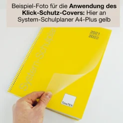 System-Schulplaner-Set 2026/2027 A5, grün, mit Klick-Schutz-Cover