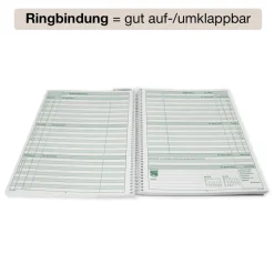 System-Schulplaner-Set 2026/2027 A5, grün, mit Klick-Schutz-Cover