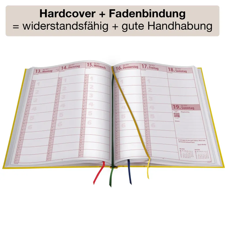 System-Schulplaner-Set 2026/2027 A4-Plus, gelb