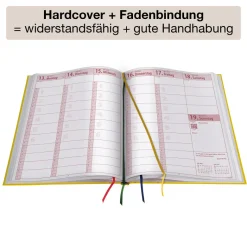 System-Schulplaner-Set 2026/2027 A5-Plus, gelb