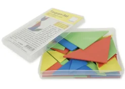 Tangram aus Re-Plastic opak, 28-tlg. = 4 Tangram in Box