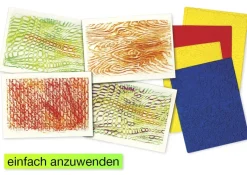 Textur-Rubbelplatten, 4-tlg.