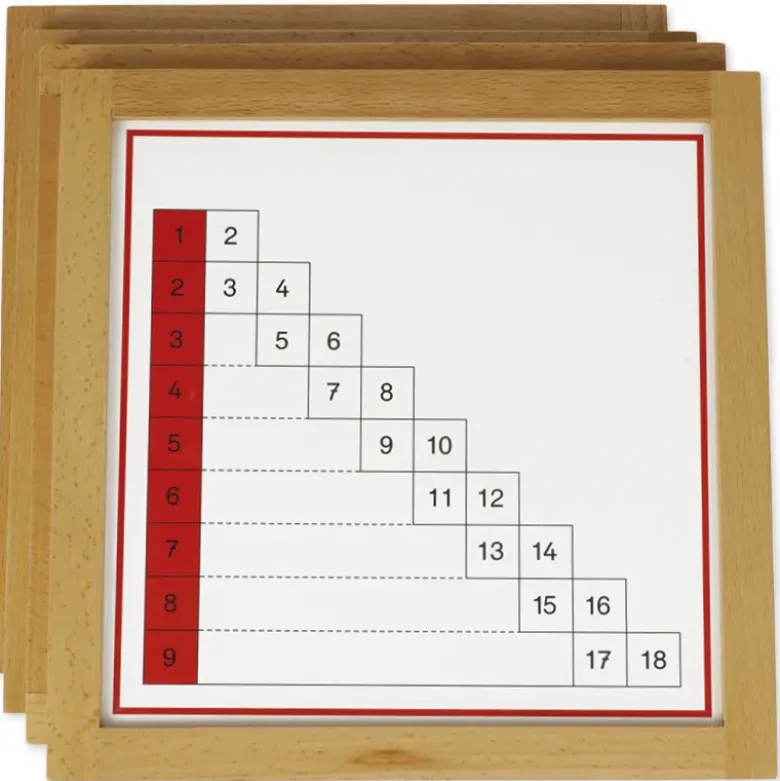 TimeTEX Additionstabellen im Holzrahmen "Montessori Premium"