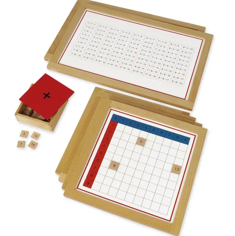 TimeTEX Additionstabellen im Holzrahmen "Montessori Premium"