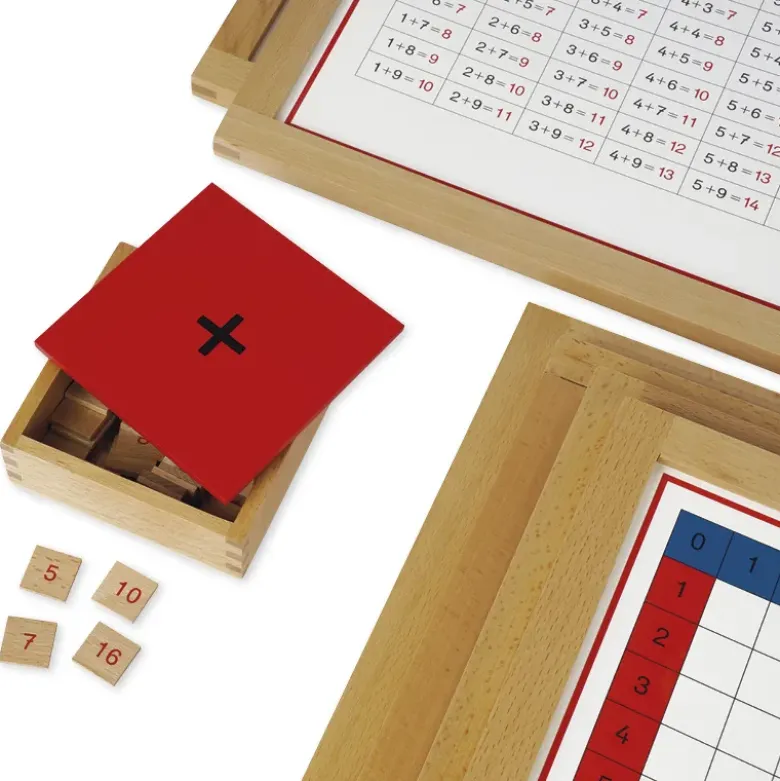 TimeTEX Additionstabellen im Holzrahmen "Montessori Premium"