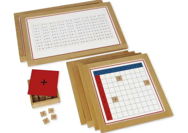 TimeTEX Additionstabellen im Holzrahmen "Montessori Premium"