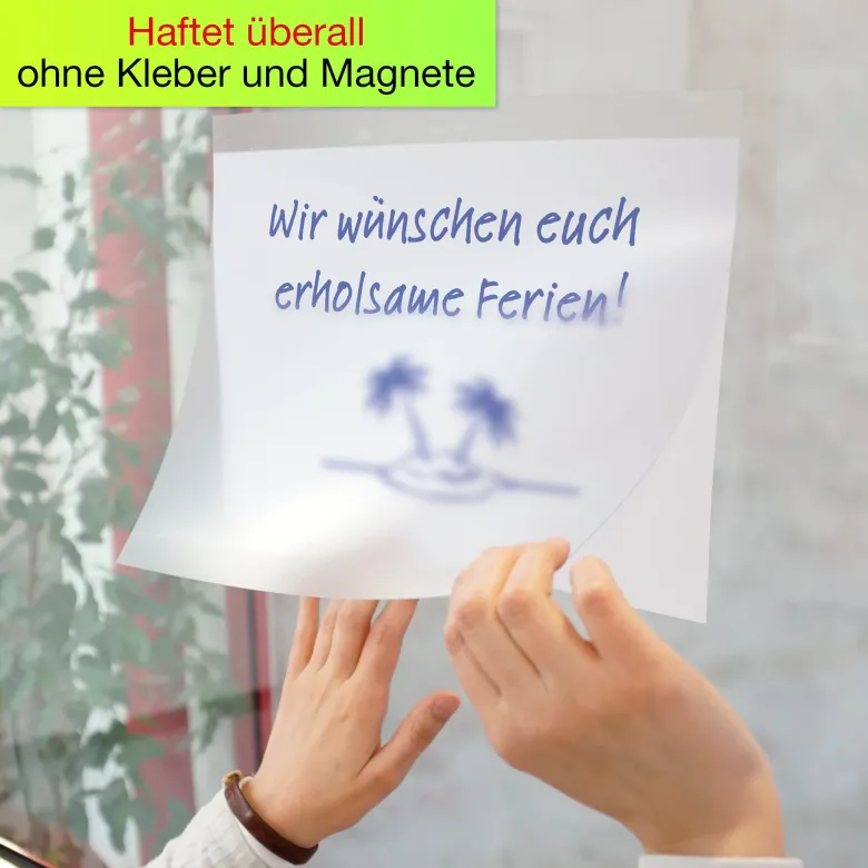 TimeTEX Aushang-Einstecktaschen A4 quer, selbsthaftend, 2 Stück