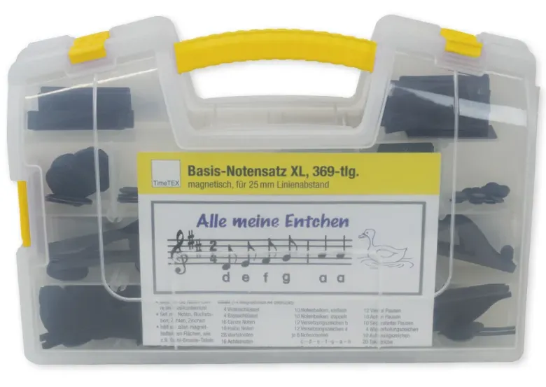 TimeTEX Basis-Notensatz XL, magnetisch, 369-tlg. im Koffer