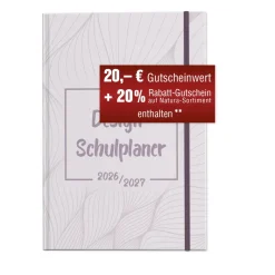 TimeTEX Design-Schulplaner A5-Plus 2026/2027, malve