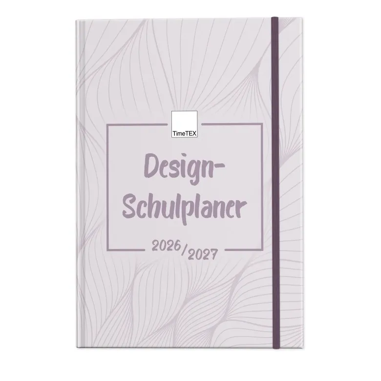 TimeTEX Design-Schulplaner A4-Plus 2026/2027, malve