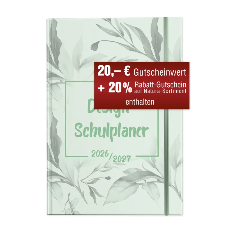 TimeTEX Design-Schulplaner A5-Plus 2026/2027, mint