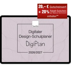 TimeTEX Digitaler Design-Schulplaner DigiPlan 2026/2027, malve