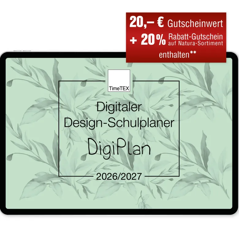 TimeTEX Digitaler Design-Schulplaner DigiPlan 2026/2027, mint