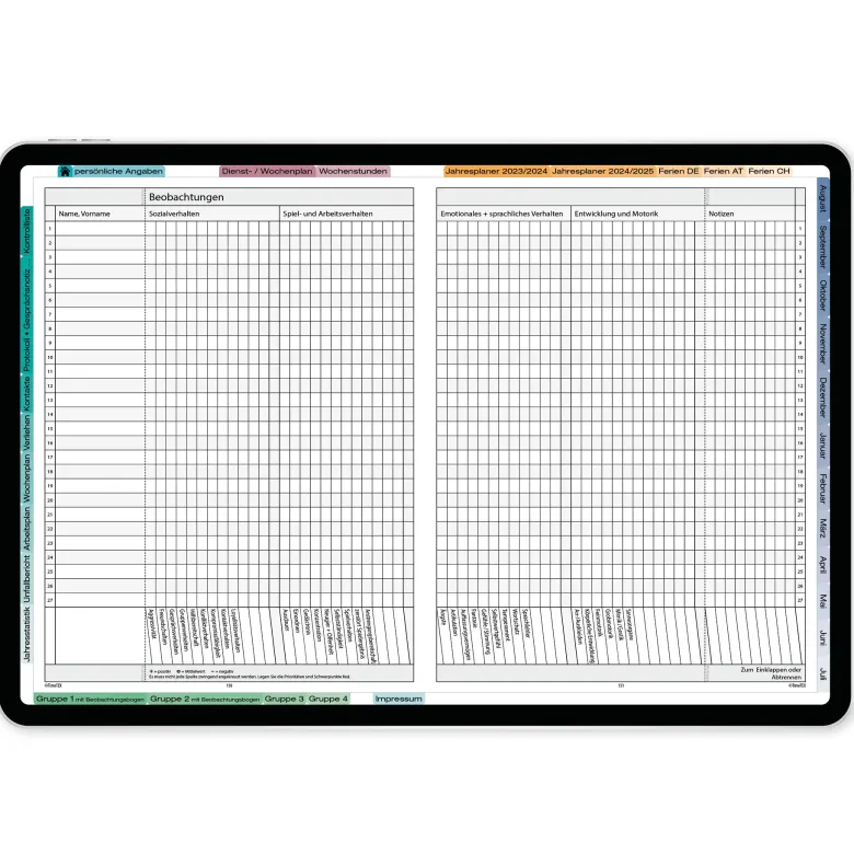 TimeTEX Digitaler KiTa-System-Planer DigiPlan 2026/2027