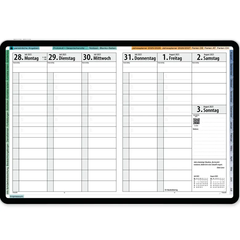 TimeTEX Digitaler Sozial-Pädagogen-Schulplaner DigiPlan 2026/2027