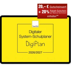 TimeTEX Digitaler System-Schulplaner DigiPlan, gelb, 2026/2027