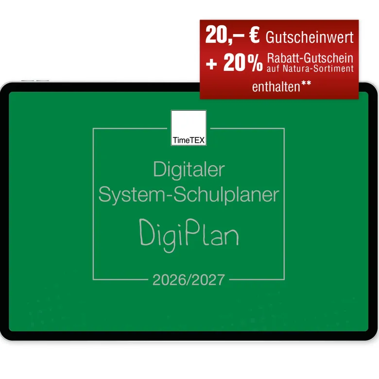 TimeTEX Digitaler System-Schulplaner DigiPlan, grün 2026/2027