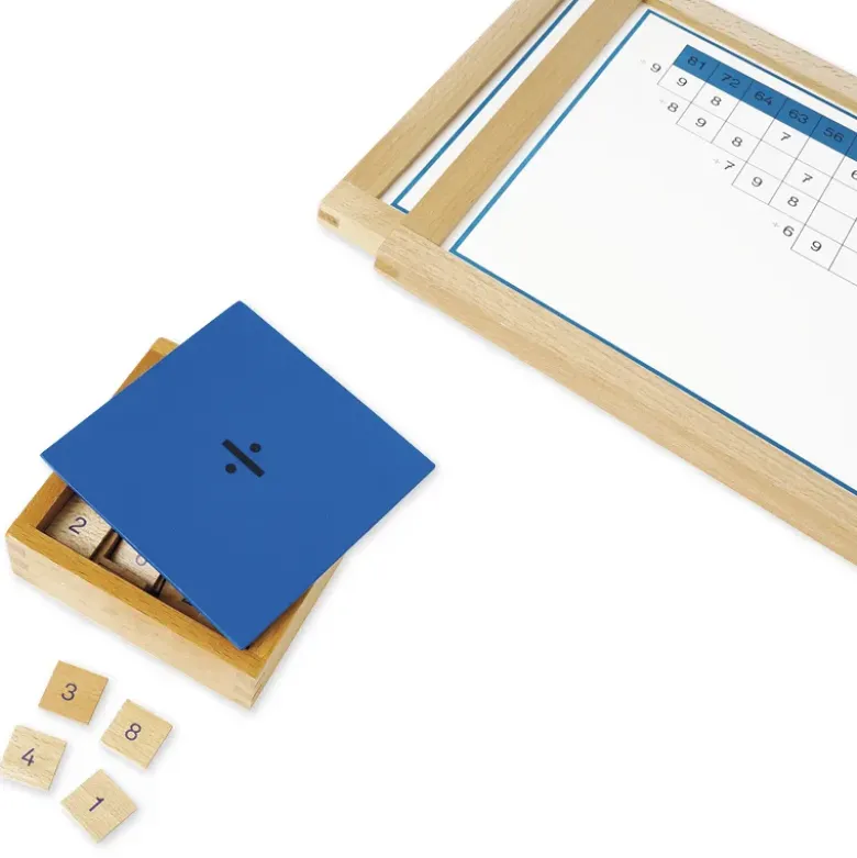 TimeTEX Divisionstabellen im Holzrahmen "Montessori Premium"