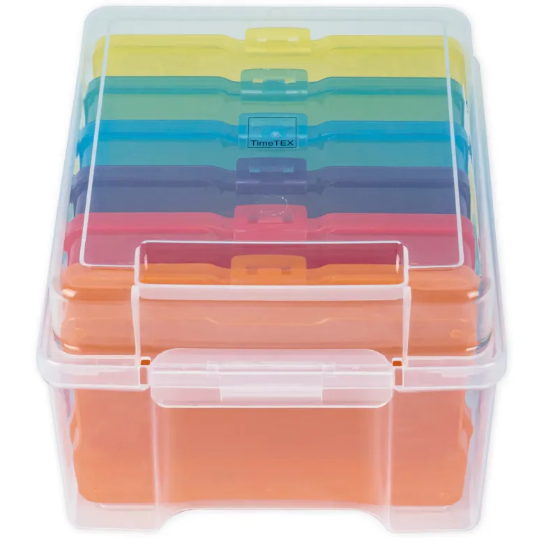 TimeTEX Farb-Boxen in der Box, transparent, 7-tlg.