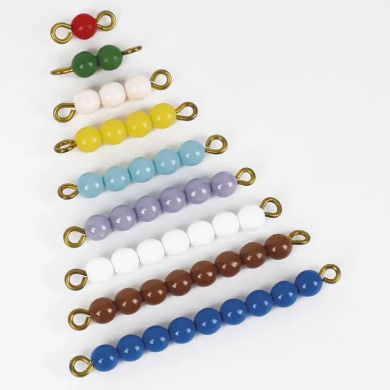TimeTEX Farbige Perlentreppe 1-9 "Montessori Premium"